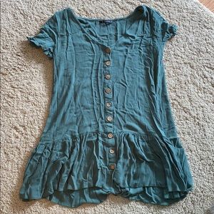 Green Button Down Dress